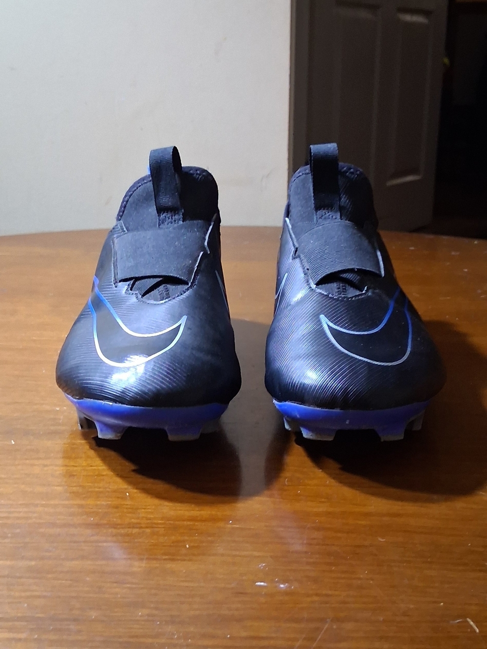 Mercurial Nike Kids' Black and Blue Soccer Cleats